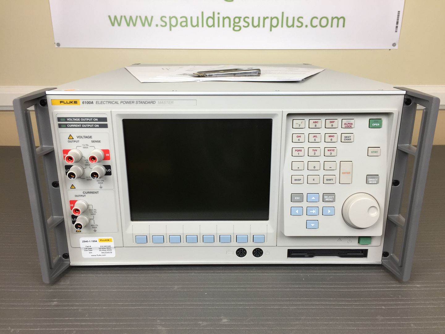 Fluke 6100A Electrical Power Standard / Calibrator with MFG Z540